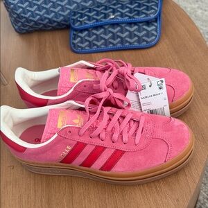 Adidas Gazelle Bold Pink and Red Sneakers